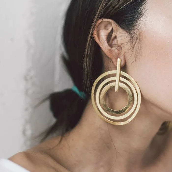 Новые модные ювелирные изделия трендовые женские 3 круглые серьги Boucle D'oreille Brincos