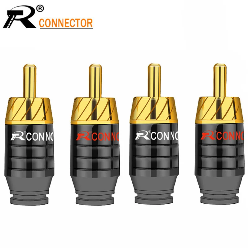 10 шт. Штекерный разъем RCA позолоченный усилитель 24K штекер для динамика аудио