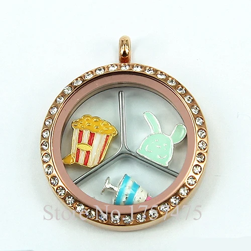 

TDIYJ High Quality Stainless Steel Window Plate as Locket Divider fit Floating Charms Locket 10pcs/lot