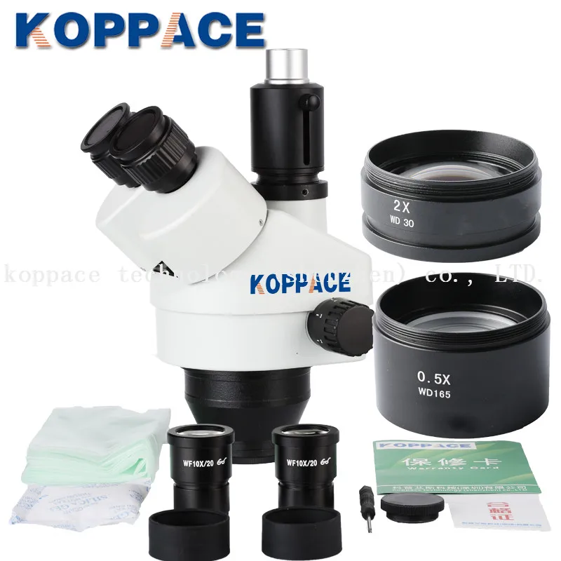 KOPPACE 3.5X-90X Тринокулярный Стерео Мобильный телефон ремонт 10X окуляры включает в
