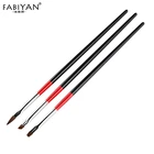 Набор кистей для дизайна ногтей 3 шт., деревянные плоские кончики для рисования, моделирования, ручка для резьбы, инструмент для маникюра с УФ-гелем и акриловым кристаллом