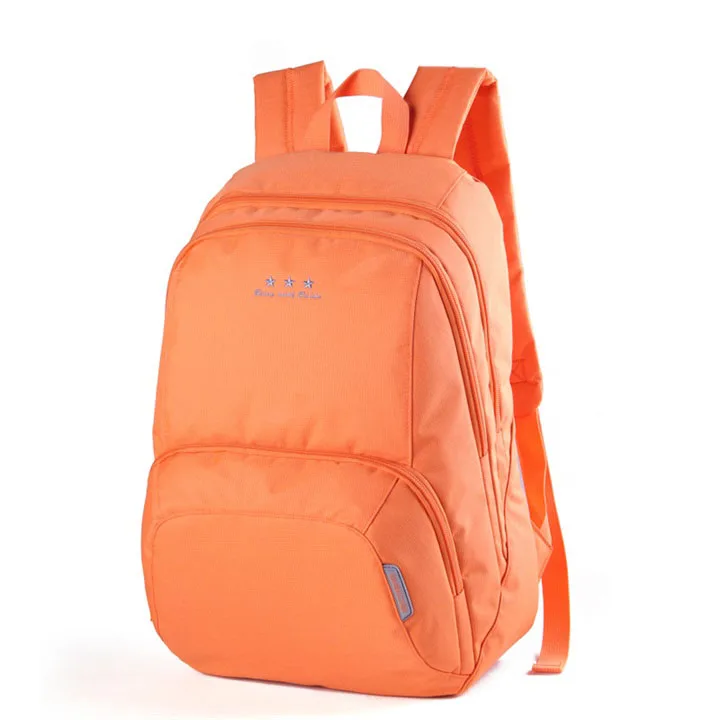 Модный женский рюкзак Mochila, Одноцветный рюкзак для путешествий, рюкзак для подростков, девочек и мальчиков, школьная сумка высокого качества - Цвет: Orange