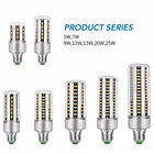 Светодиодная лампа-кукуруза E14, E27, 220 В, 24, 36, 42, 54, 60, 78, 96, 5 Вт, 7 Вт, 9 Вт, 12 Вт, 15 Вт, 18 Вт, 20 Вт, домашнее освещение без мерцания, 5736