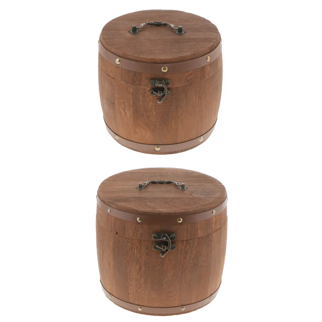 2 шт. винтажные деревянные Герметичные банки для хранения продуктов контейнер