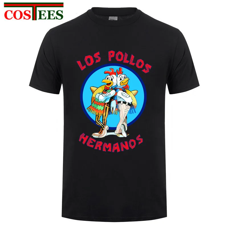 Мужская мода Breaking Bad футболка 2017 LOS POLLOS Hermanos с коротким рукавом Chicken Brothers