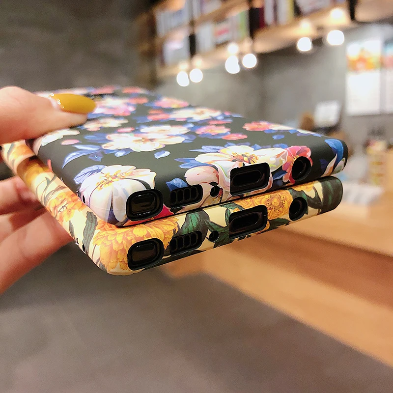 Чехлы YHBBCASES в стиле ретро с рисунком масляных цветов для Samsung Note 10 8 9 3D рельефный