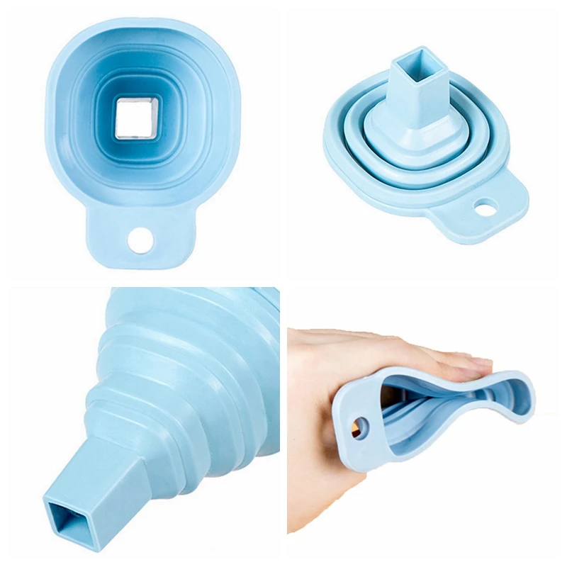 Urijk Protable Mini Silicone Funnels Hopper Cooking Tools Kitchen Supplies Gadgets Foldable Collapsible Style Funnel | Дом и сад