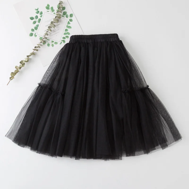 2019 Демисезонная юбка для девочек модные детские фатиновые юбки пушистые