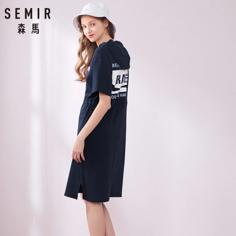 SEMIR с коротким рукавом платье воланом внизу покроя &quotдля женщин 2019 летние новые