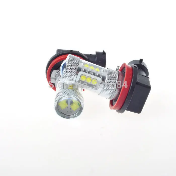 Бесплатная доставка 2 шт. светодиодный ные белые светодиодные лампы H11 H8 с чипом