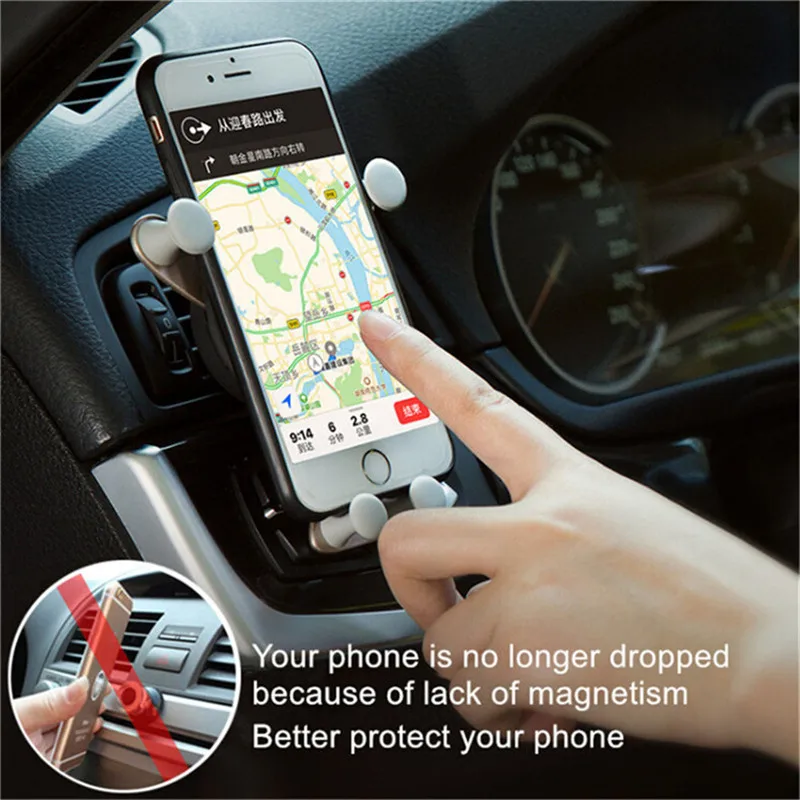 car air vent mount mobile phone holder for iphone x 8 samsung universal stand holder for xiaomi redmi 6 gravity support bracket free global shipping
