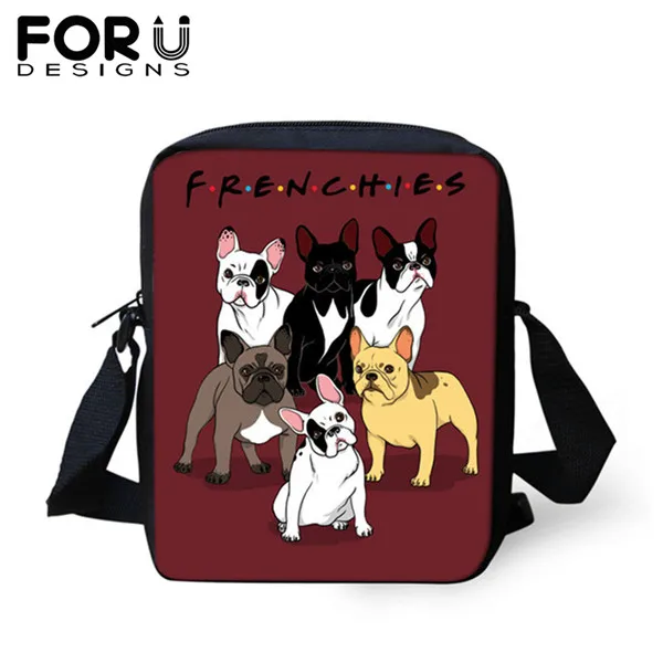 Z4230E FORUDESIGNS Kids 3 шт./компл. Рюкзак Мультфильм Французский бульдог животные принты брезентовые Школьные Рюкзаки рюкзаки для подростков девочек мальчиков студентов - Цвет: Z4230E