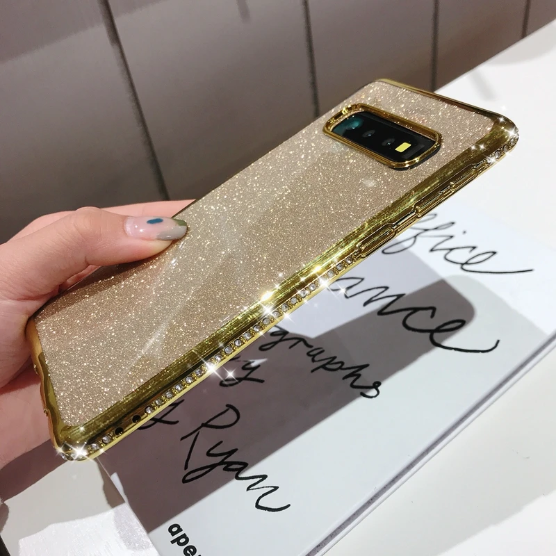 Блестящий чехол со стразами для HUAWEI P Smart 2019 Plus 2018 Модный мягкий блестящий девушек