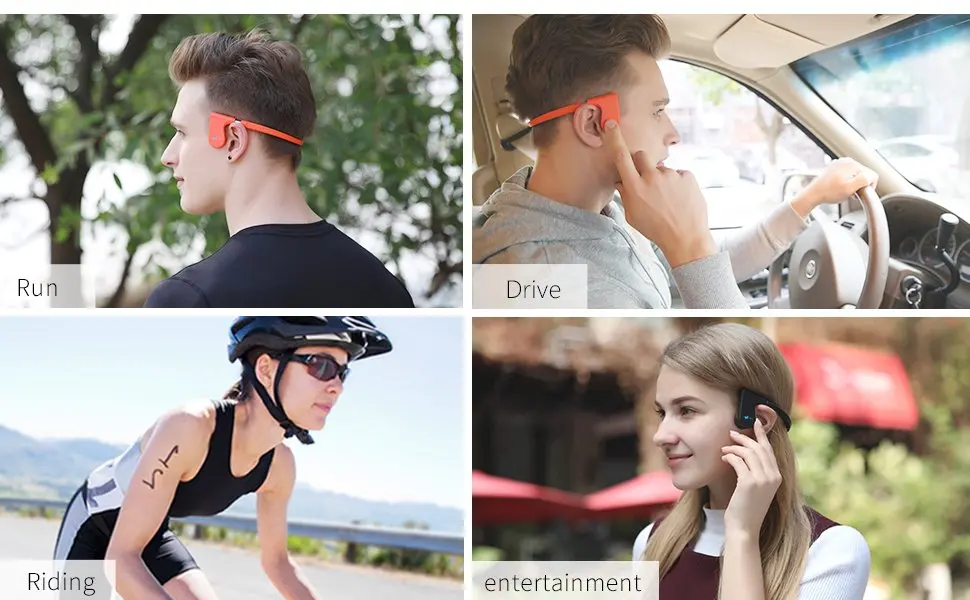 Костная проводимость беспроводной Спорт Bluetooth стерео спортивные наушники водонепроницаемый IPX4 Спортивная гарнитура поддержка телефонных звонков
