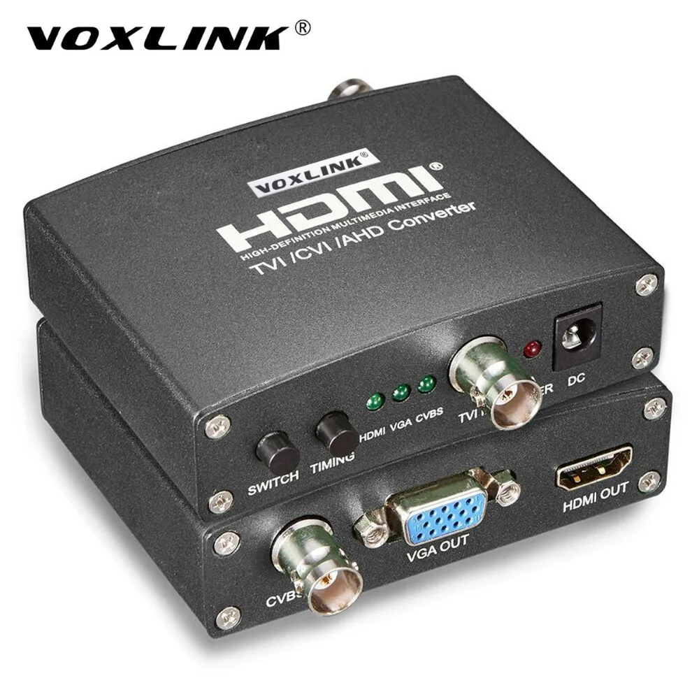 Voxlink/AHD/TVI/видеонаблюдения CVI Камера аналогового сигнала в HDMI/VGA/CVBS конвертер 720 P/ 1080