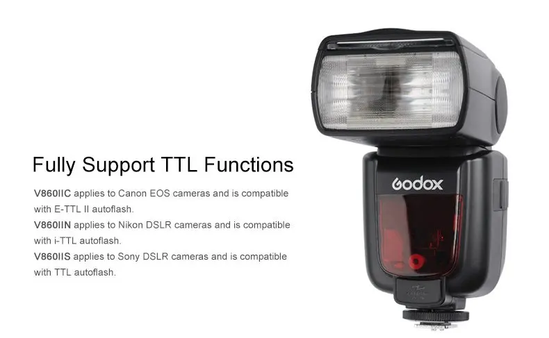 Godox Ving V860II-O ttl фотокамер Speedlite HSS 1/8000 Li-Ion Батарея ttl Вспышка Speedlite для Olympus Panasonic E-M10II E-M5II E-M1 G7 G6 GH4
