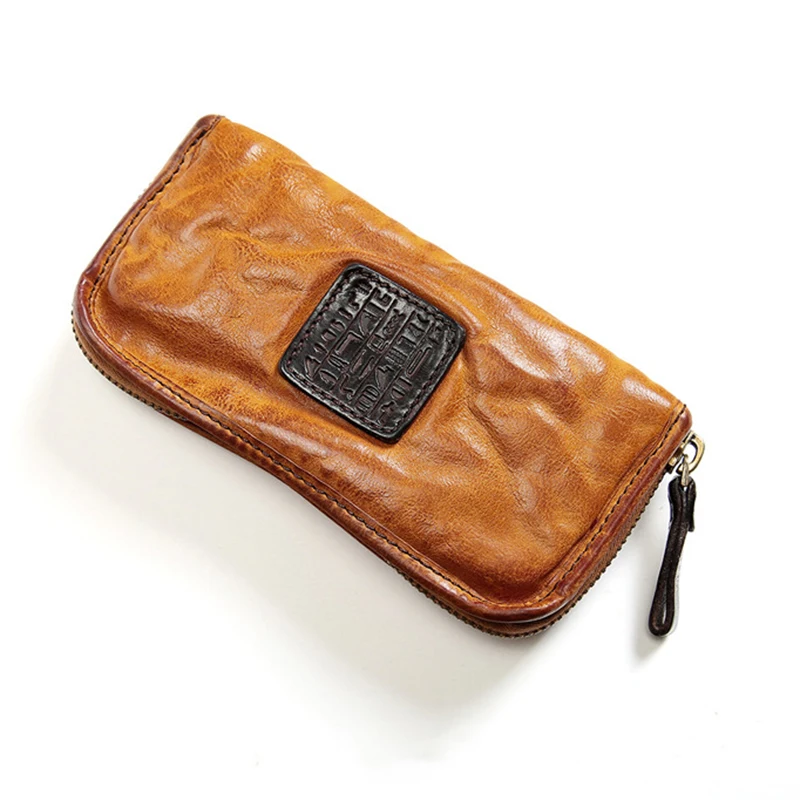 Кошелек унисекс из натуральной кожи для мужчин и женщин винтажный роскошный