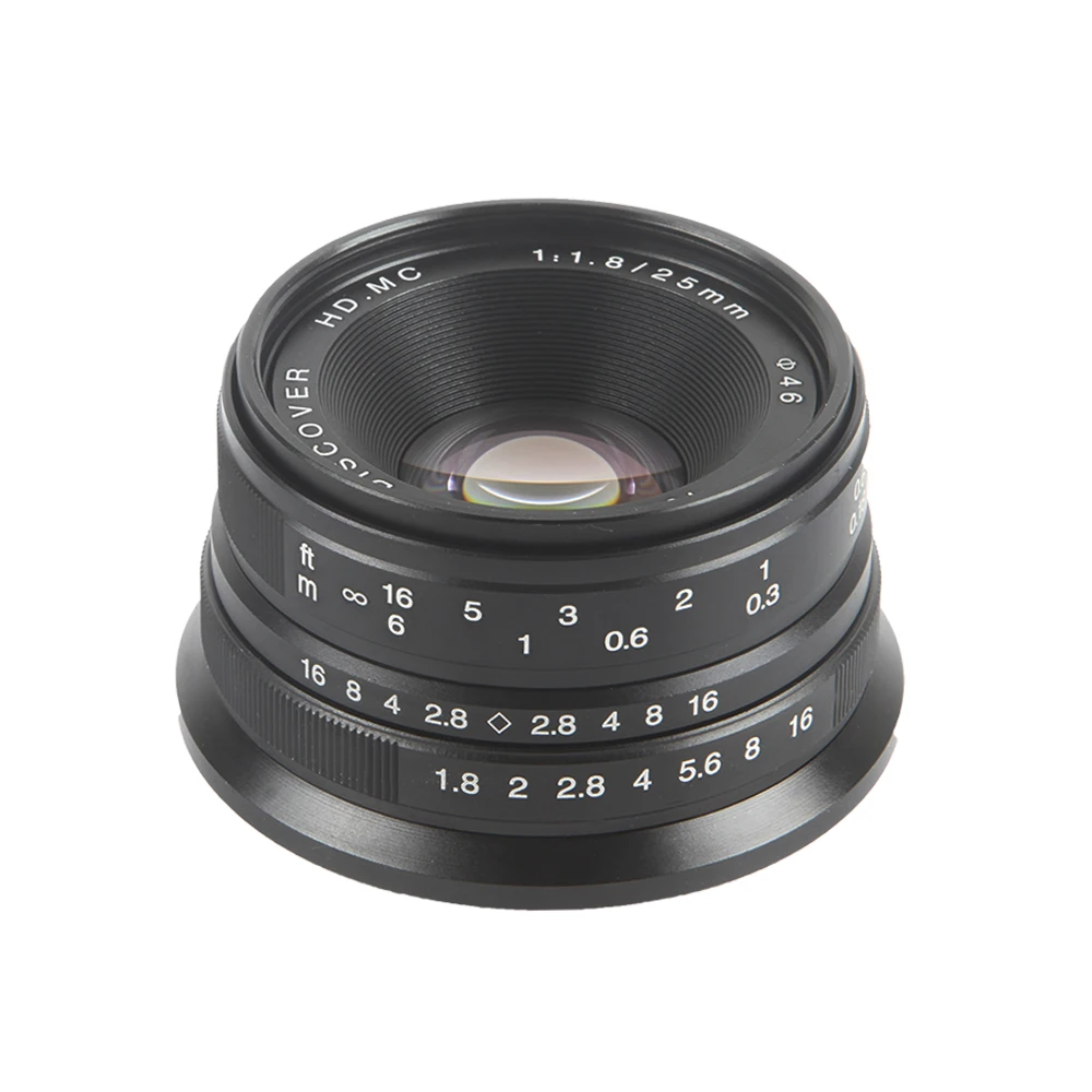 Ручной фокус объектив для Panasonic G3 G10 G5 G6 G7 GH1 GH2 GH3 GH4 GF1 GF2 GF5 GF6 GF7 GF8 GX7 GX 25 мм F/1 8 HD MC|manual