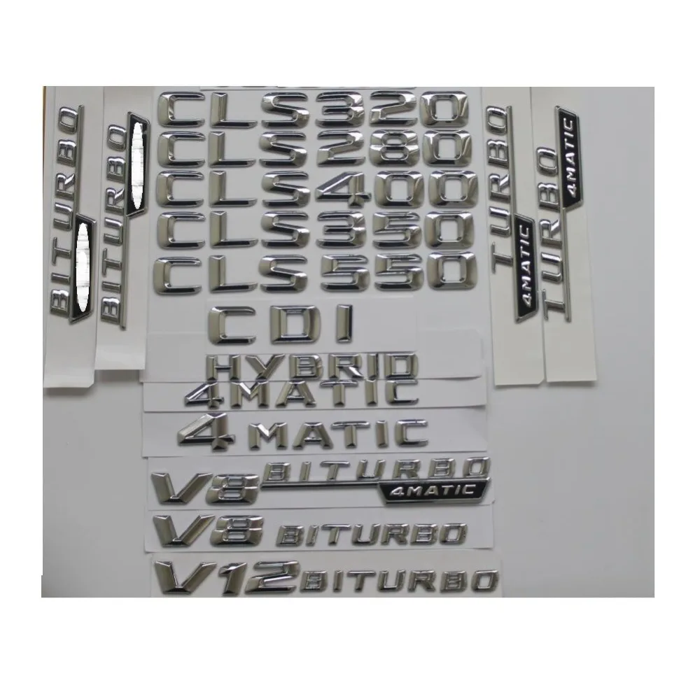 Хромированные письма для багажника Mercedes Benz CLS220 CLS250 CLS300 CLS350 CLS400 CLS450 CLS500 CLS550 CDI V8 4matic