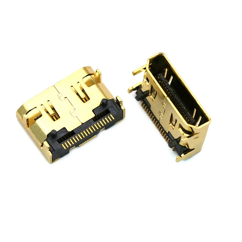 Лучшее предложение 2 шт. мини HDMI 19 P SMT SMD разъем Женский коннектор HD позолоченный