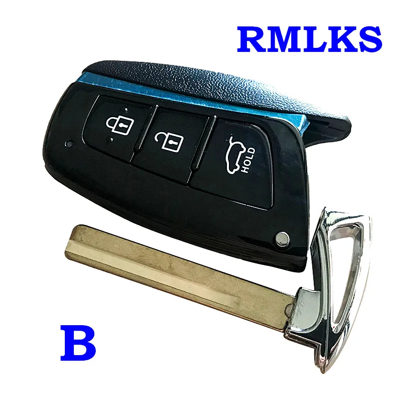 RMLKS замена оболочки ключа подходит для hyundai Genesis 2013- Santa Fe Equus Azera пульт дистанционного управления запчасти автомобильные аксессуары