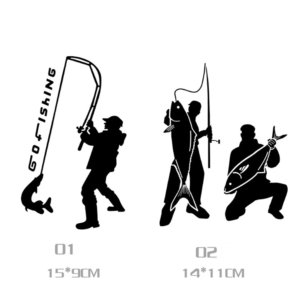 Aliauto Car Accessories Go Fishing Outdoor Sports Sticker and Decal for Vw Golf Passate Polo Skoda Ford Focus Toyota | Автомобили и
