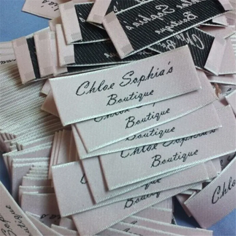 Под заказ сложенные золотые шрифты тканые этикетки для одежды 60 мм * 20 | Дом и сад