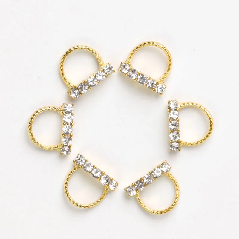 

10 pieces diy 3D Moon gemstone rhinestones for Nail Art decorations Design charms alloy manicure jewelry accessories