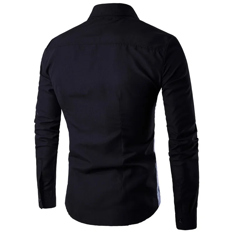 Мужская одежда рубашка Blusas Мода персонализированные белый Принт тигра с