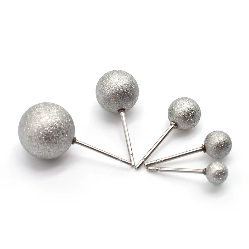 Серьги из хирургической нержавеющей стали матовые мужские серьги в стиле панк с