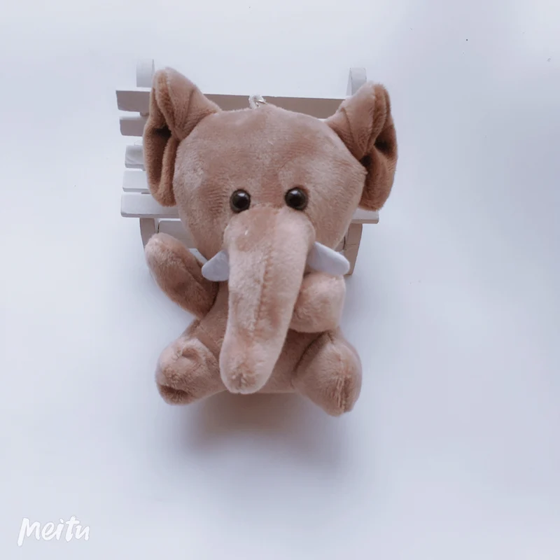 3(12cm) 12-20 см милые лесные животные мягкая кукла Плюшевые Джунгли серии животное, Лев, тигр, жираф, слон игрушки подвеска брелок детский подарок - Цвет: 3(12cm)