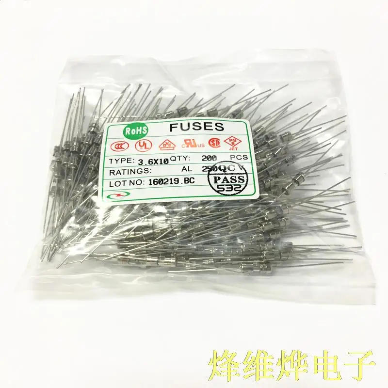 

Glass fuse 3.6 * 10 T6.3A 250V slow blow fuse with a pin ( 400 / bag )