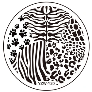 Y20 Новогодняя тема ногтей штамповка пластины YZWLE шаблон DIY печать ногтей изображения пластины набор - Цвет: Y20