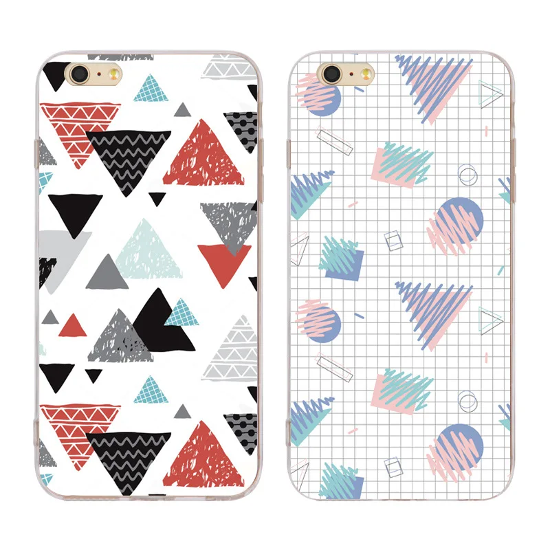 Модный художественный ретро геометрический треугольный чехол для телефона iphone 7