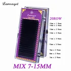 Ресницы для наращивания норковые, 7-15 мм, все размеры, 4 лотка, искусственные, ненастоящие, поддельные