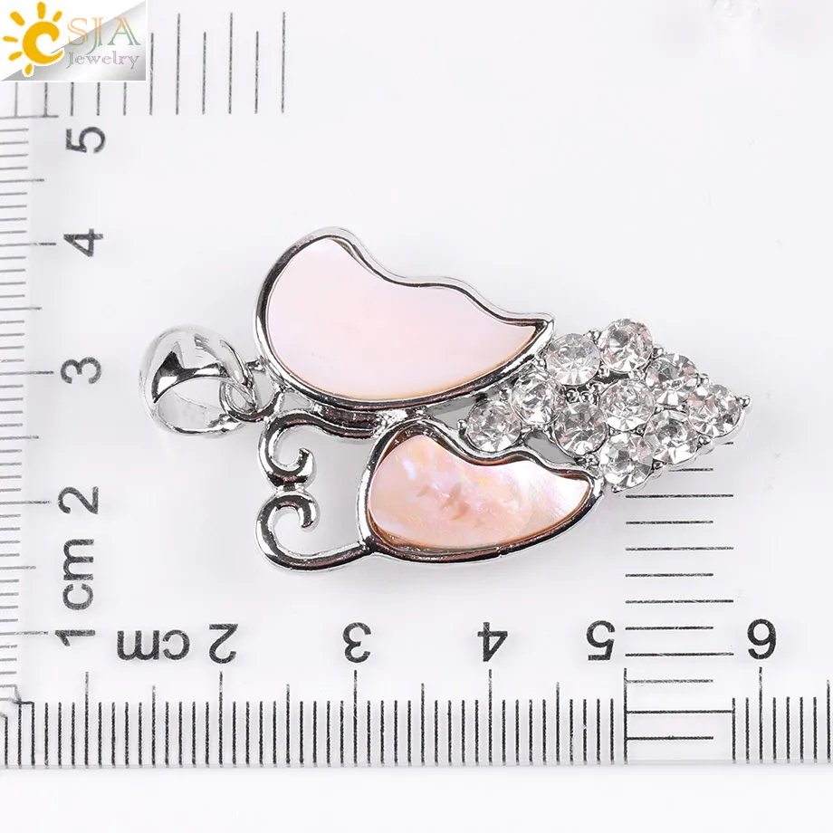 CSJA натуральная белая розовая раковина перламутровая Швабра Бусины Ожерелья