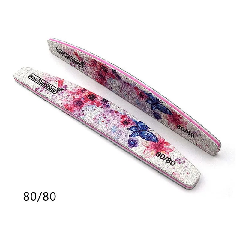 80-80 HYTOOS 25Pcs New EVA Nail File Buffing Flower Design Washable Polishing Sandpaper Nail Buffer Manicure File Nail Art Tools - Цвет: 80-80