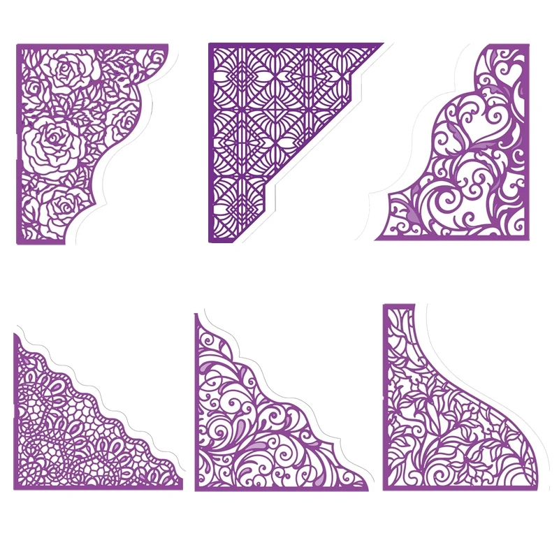 

Cut Edge & Cut in Rose Love Lace Ornate Swirls Art Nouveau Metal Cutting Dies for Scrapbooking and Cards Making Paper Craft Dies