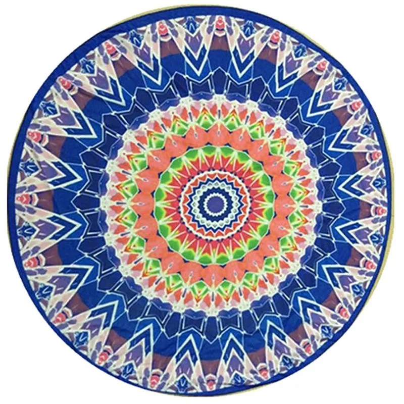 

Throw Towel Yoga Mat Decorative Round Beach Towel Indian Mandala Round Elephant Tapestry Wall Hanging Summer Beach New