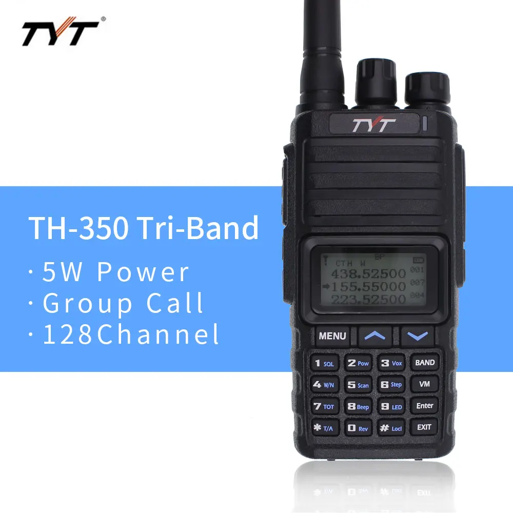 Трехдиапазонная рация TYT TH 350 136 174 МГц 220 260 400 470 128 каналов памяти|Рации| |