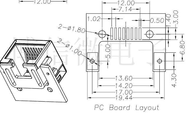 10 шт./лот Smt Rj45 Женский ноутбук Сетевая розетка Высокая 8 6 мм|socket rj45|socket networksocket |