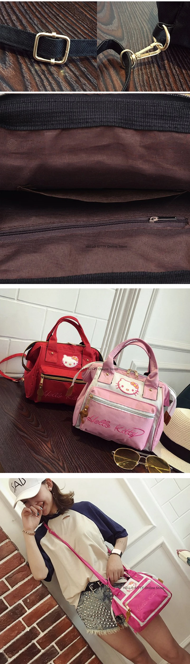 Сумка hello kitty, модная сумка на плечо, рюкзаки, холщовые, кавайные, для девочек, через плечо, школьная сумка, Мультяшные, маленькие, детские, плюшевые сумки