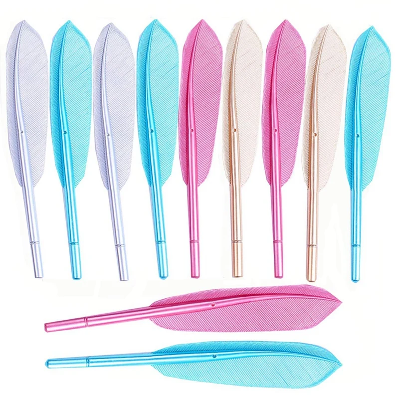 12 гелевых чернильных перьев искусственные перьевые ручки креативные офисные