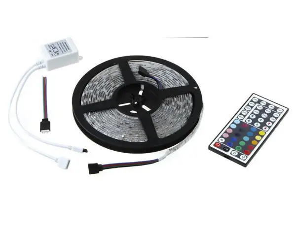 5M/roll 300 LED RGB SMD 5050 Flexible Waterproof led Strip light with IR Remote and 5A 12V transformer for home decoration | Лампы и