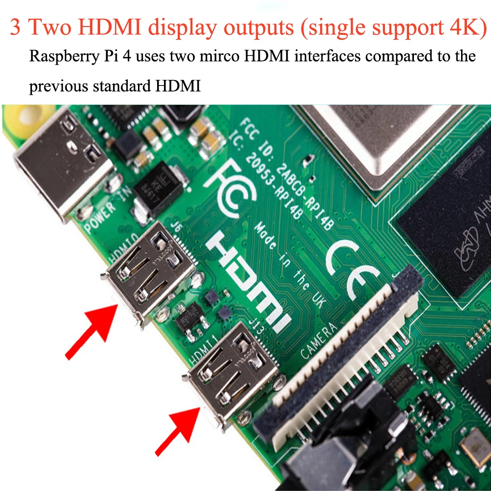 Официальный Raspberry Pi 4 Модель B макетная плата комплект ОЗУ 1 г/2 г/4 г 4 ядерный процессор 1,5 ГГц 3 Спидера, чем Pi 3B