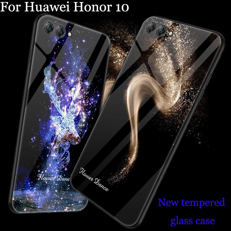 

Чехол для Huawei Honor 10, модная задняя крышка из закаленного стекла для Honor 10, чехол для Huawei Honor 10, искусственные чехлы для телефонов, оболочка