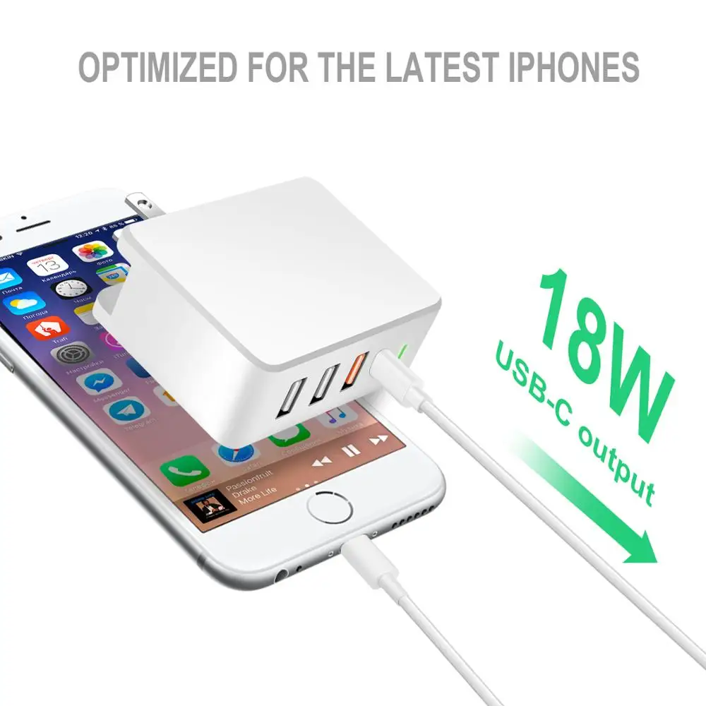 AIXXCO быстрое зарядное устройство PD type C USB зарядное устройство для samsung iPhone huawei Tablet QC 3,0 быстрое настенное зарядное устройство EU US переходник