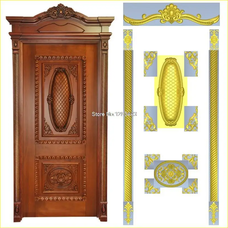 8 шт./лот Door_9 3D STL формат мебели модель рельеф для станок с ЧПУ | Инструменты