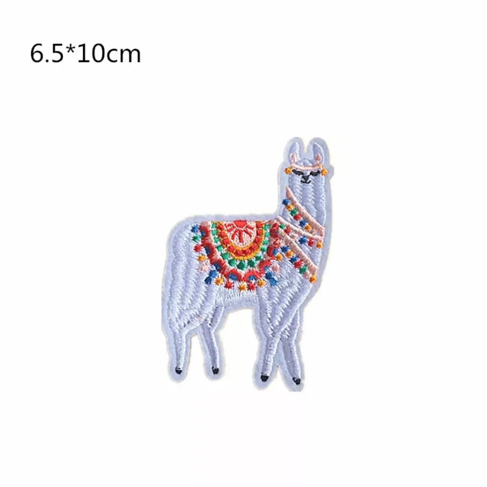 Нашивки Мультфильм Животных Альпака комбинация Вышивка Ткань прилипания