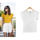 Женская рубашка из хлопка и льна, Повседневная рубашка с коротким рукавом, цвет белый, хаки, желтый, размера плюс
